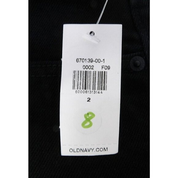 OLD NAVY black O.G. high rise cuffed jean shorts 3" inseam women's size 2, NEW - Picture 4 of 5